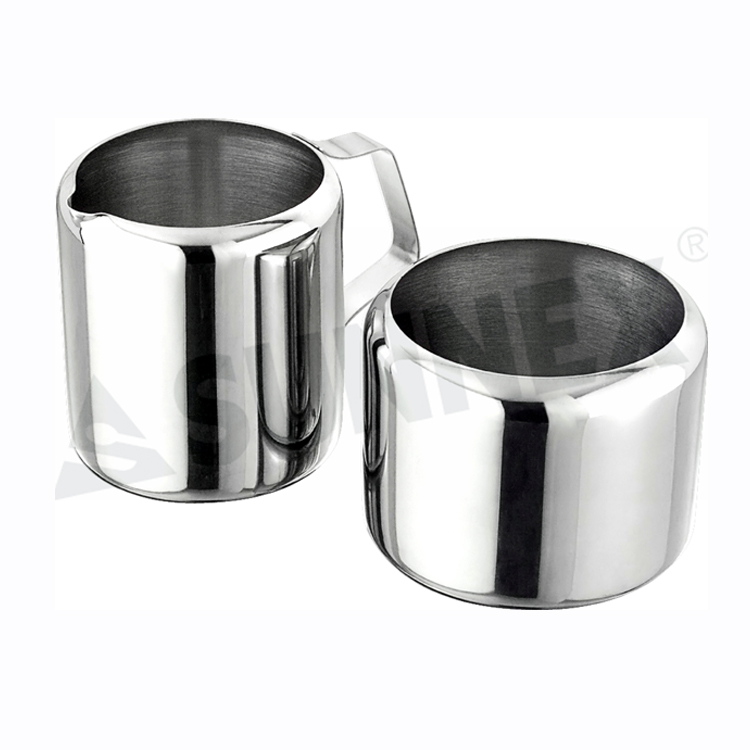 0.28ltr Mangkuk Gula Stainless Steel lan Susu Jug Susu