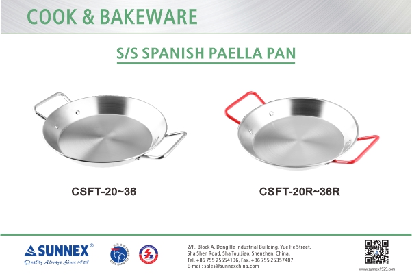 Sunnex stainless steel paella spanyol pan