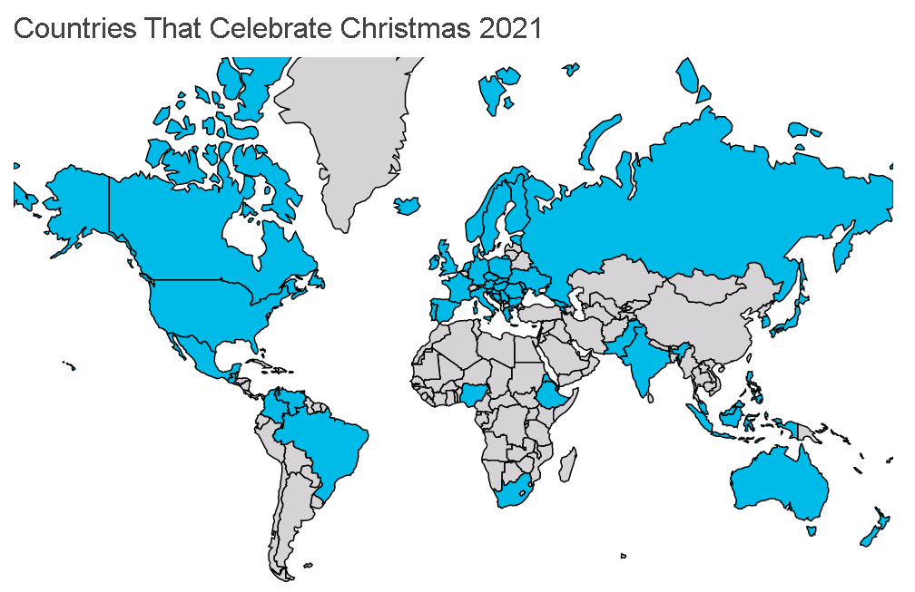 Negara sing Ngerayakake Natal 2021----Peta distribusi pelanggan karo Sunnex