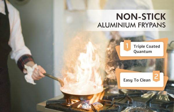 Sunnex non-stick aluminium frypans