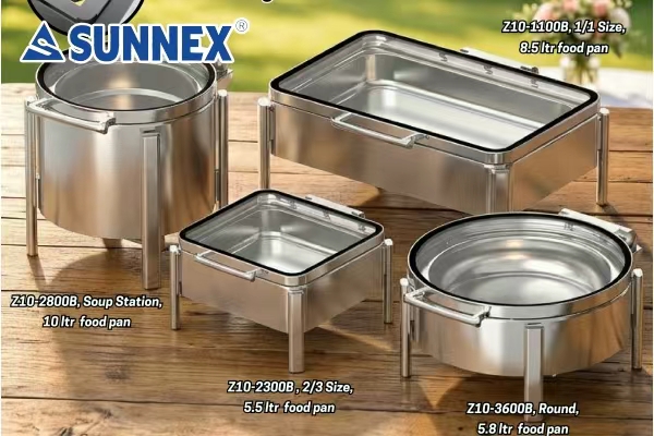Elevate saben prasmanan karo SUNNEX Stackable & Windproof Outdoor Chafers