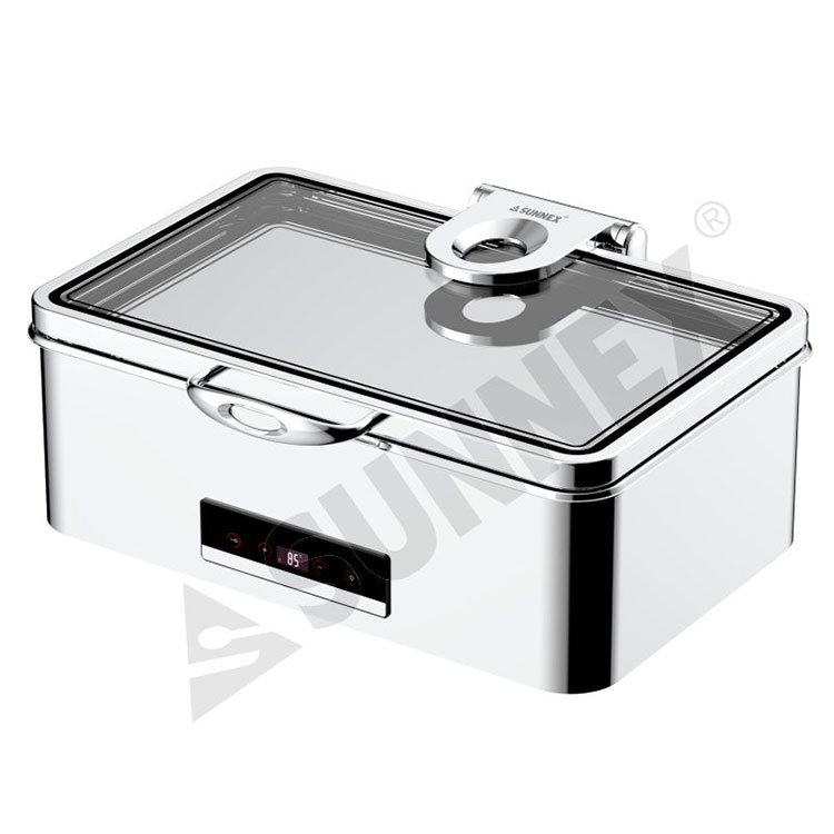 Warna Ireng Stainless Steel 1/1 Electric Waterless Chafer