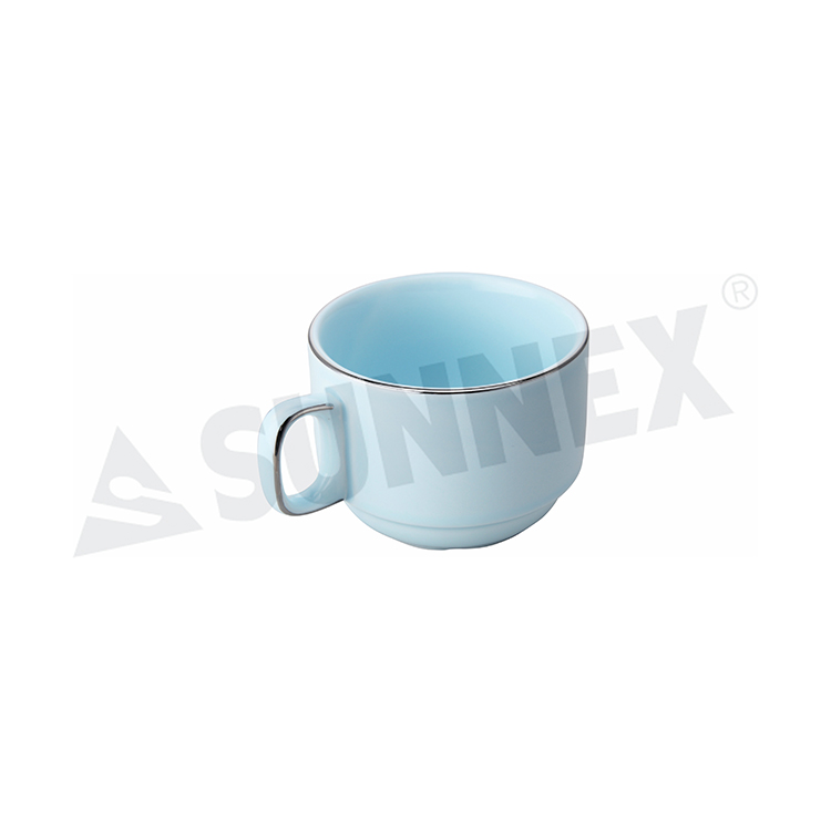 Mug Kopi Porselen Warna Biru