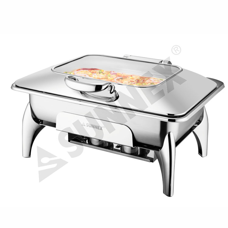 Ukuran Lengkap Stainless Steel Chafer Kanthi Stand Universal