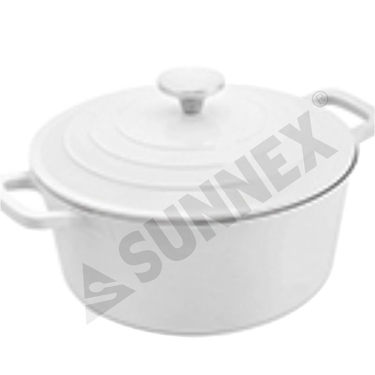 Desain Anyar Warna Putih Non Stick Pot Round Casserole