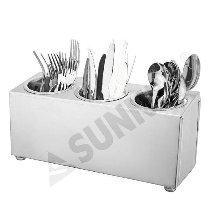 Macem-macem Gaya Stainless Steel Cutlery Trays Flatware Dispenser